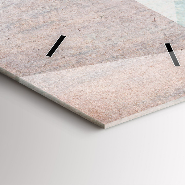 Téglalap alakú üvegóra Háromszögek absztrakt textúra