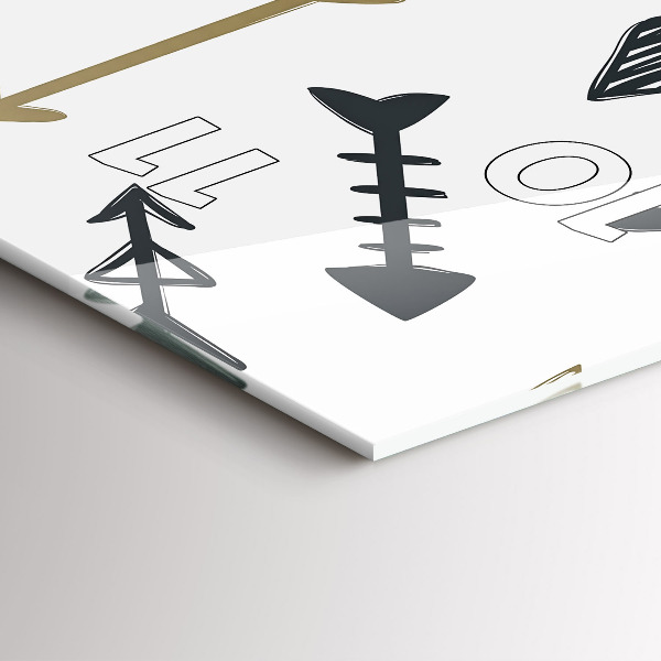 Téglalap alakú üvegóra Geometrikus csípő minta