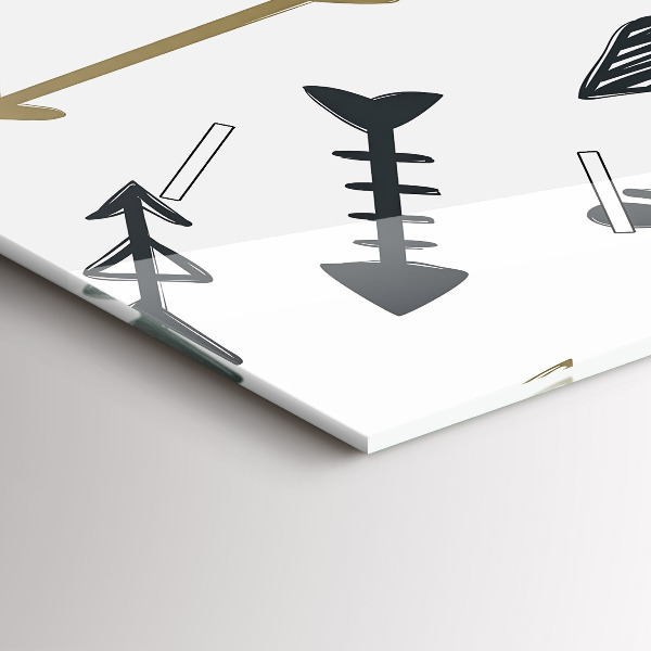 Téglalap alakú üvegóra Geometrikus csípő minta