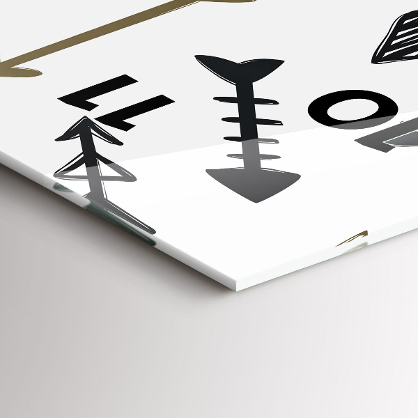 Téglalap alakú üvegóra Geometrikus csípő minta