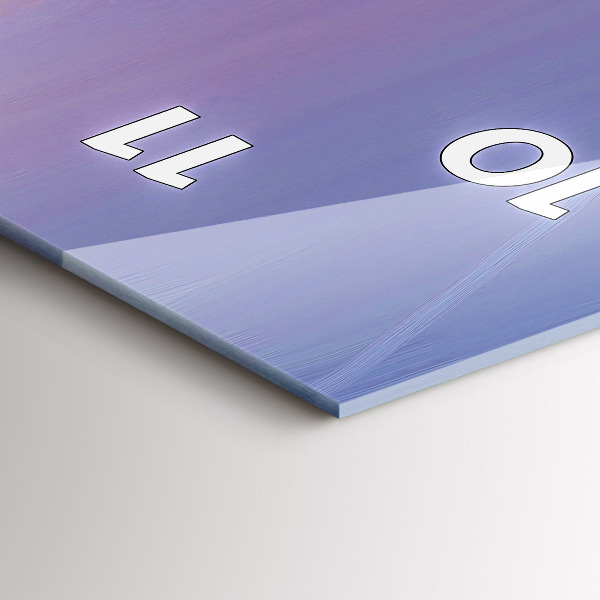 Téglalap alakú üvegóra Tengeri tájkép