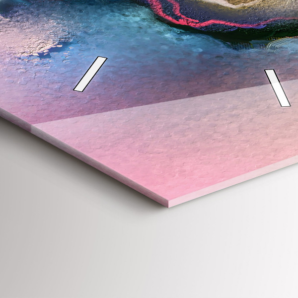 Téglalap alakú üvegóra Kiömlött festék