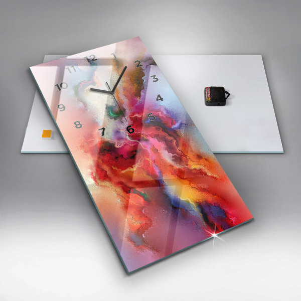 Téglalap alakú üvegóra Kiömlött festék