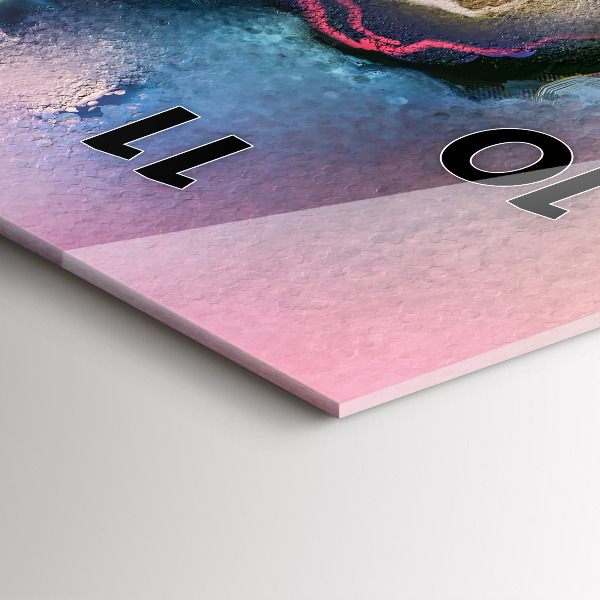 Téglalap alakú üvegóra Kiömlött festék