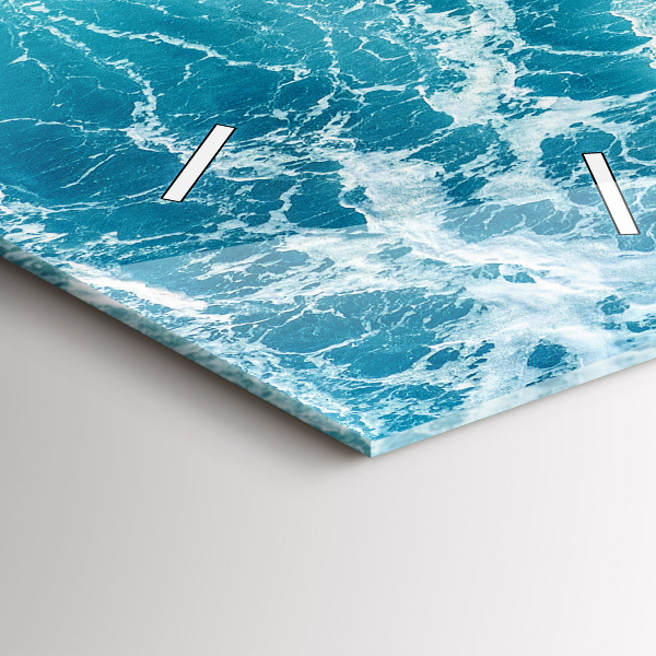 Téglalap alakú üvegóra Óceán hullámai