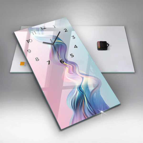 Téglalap alakú üvegóra Pasztell hullám absztrakció