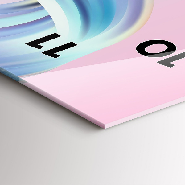 Téglalap alakú üvegóra Pasztell hullám absztrakció