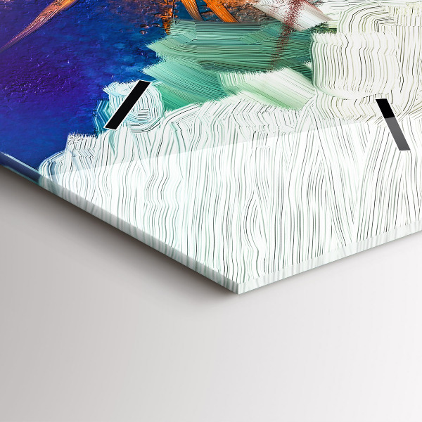 Téglalap alakú üvegóra Absztrakt virágok