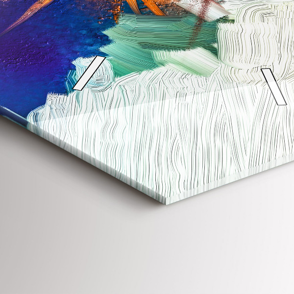 Téglalap alakú üvegóra Absztrakt virágok