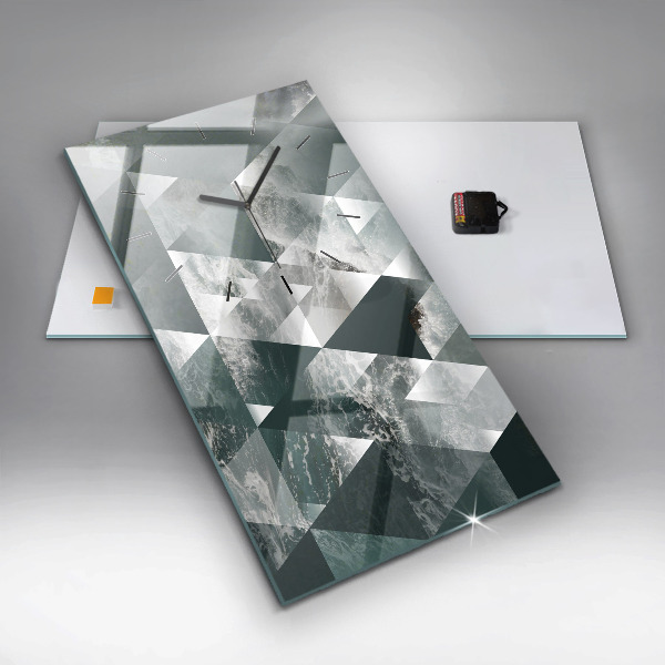 Téglalap alakú üvegóra Absztrakt tenger hullámai