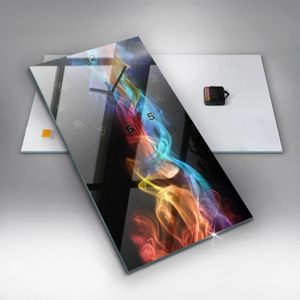 Téglalap alakú üvegóra Absztrakt színes vonalak