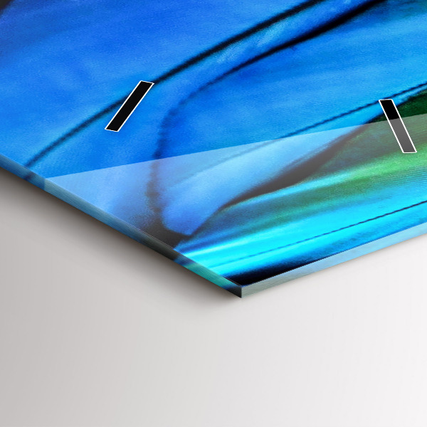 Téglalap alakú üvegóra Színes madárszárnyak