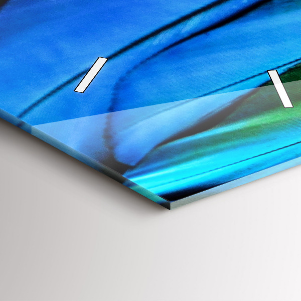 Téglalap alakú üvegóra Színes madárszárnyak