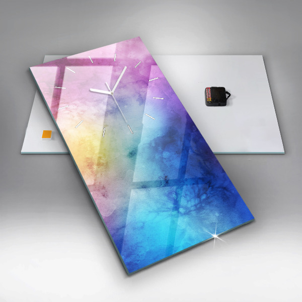 Téglalap alakú üvegóra Színes foltok