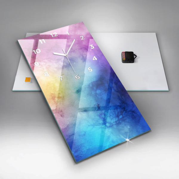 Téglalap alakú üvegóra Színes foltok