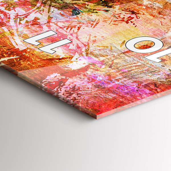 Téglalap alakú üvegóra Absztrakt kompozíció