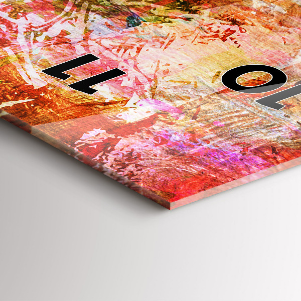 Téglalap alakú üvegóra Absztrakt kompozíció