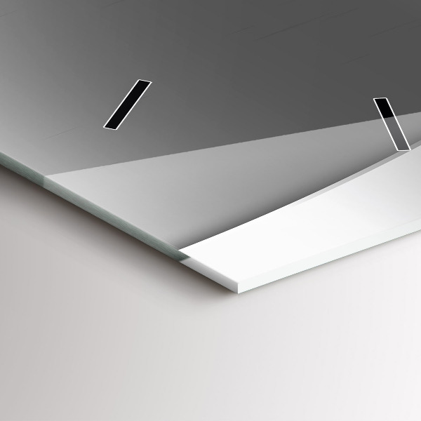 Téglalap alakú üvegóra Ezüst vonalak