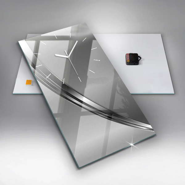 Téglalap alakú üvegóra Ezüst vonalak