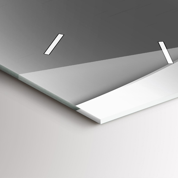 Téglalap alakú üvegóra Ezüst vonalak