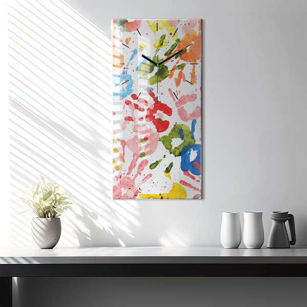 Téglalap alakú üvegóra Gyermek kézlenyomatok