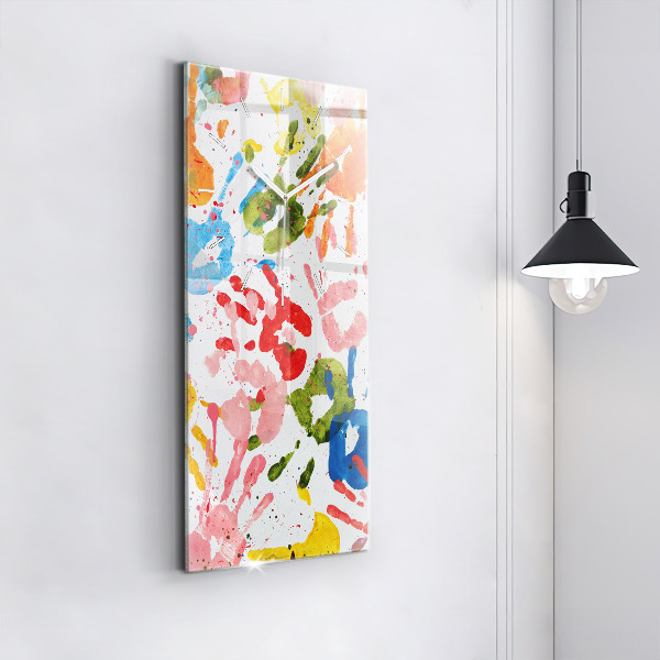 Téglalap alakú üvegóra Gyermek kézlenyomatok