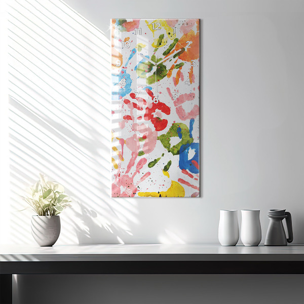 Téglalap alakú üvegóra Gyermek kézlenyomatok