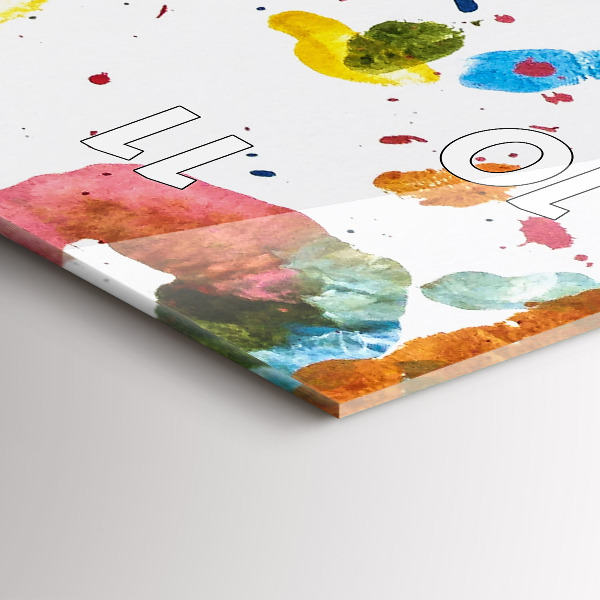 Téglalap alakú üvegóra Gyermek kézlenyomatok