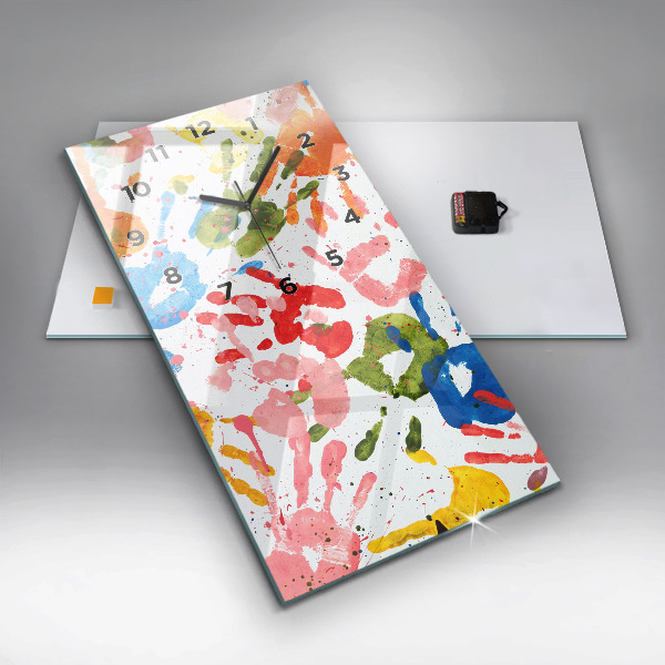 Téglalap alakú üvegóra Gyermek kézlenyomatok