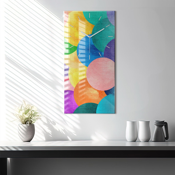 Téglalap alakú üvegóra Absztrakt körök