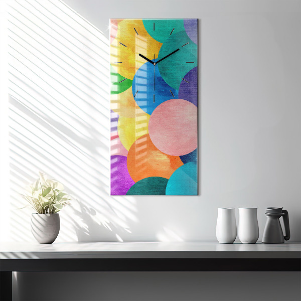 Téglalap alakú üvegóra Absztrakt körök