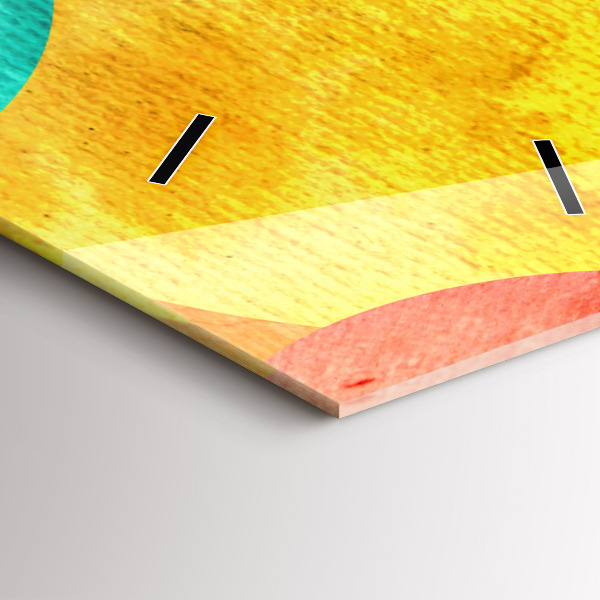 Téglalap alakú üvegóra Absztrakt körök