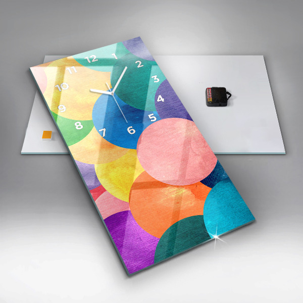 Téglalap alakú üvegóra Absztrakt körök