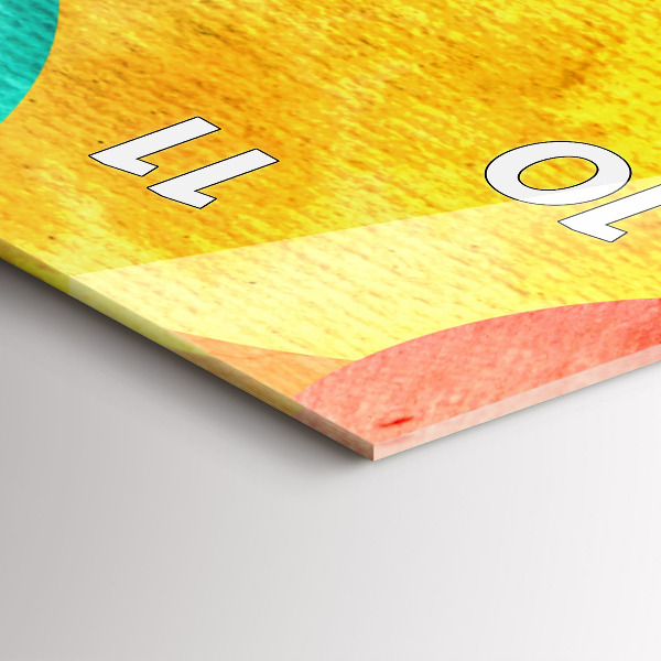 Téglalap alakú üvegóra Absztrakt körök