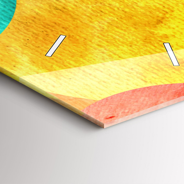 Téglalap alakú üvegóra Absztrakt körök