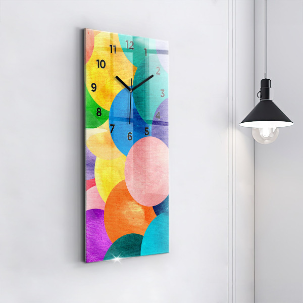 Téglalap alakú üvegóra Absztrakt körök