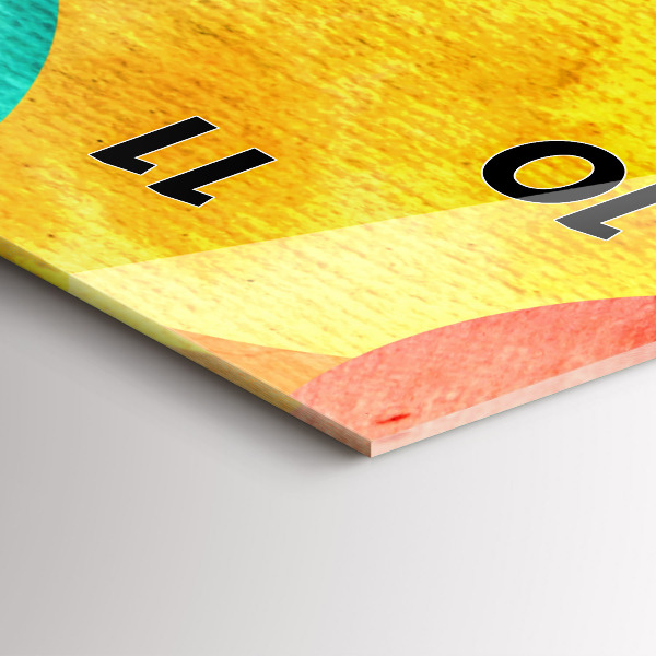 Téglalap alakú üvegóra Absztrakt körök