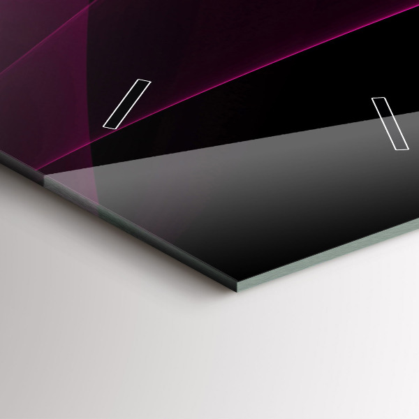 Téglalap alakú üvegóra Rózsaszín absztrakció