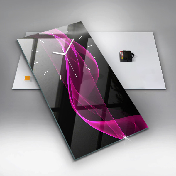 Téglalap alakú üvegóra Rózsaszín absztrakció