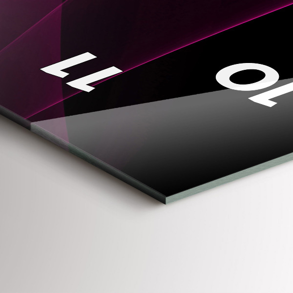 Téglalap alakú üvegóra Rózsaszín absztrakció