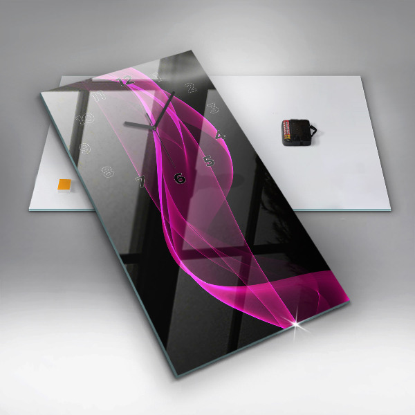 Téglalap alakú üvegóra Rózsaszín absztrakció