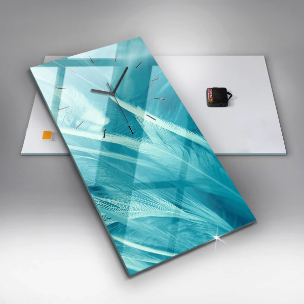 Téglalap alakú üvegóra Zöld türkiz vintage