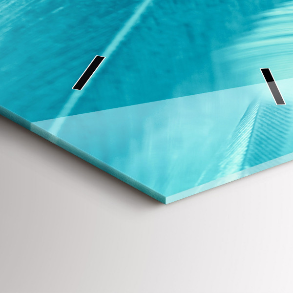 Téglalap alakú üvegóra Zöld türkiz vintage