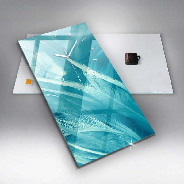 Téglalap alakú üvegóra Zöld türkiz vintage