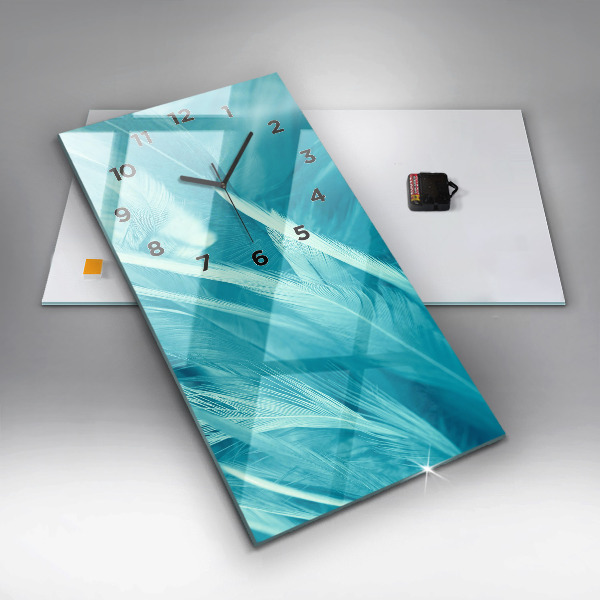 Téglalap alakú üvegóra Zöld türkiz vintage