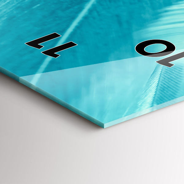 Téglalap alakú üvegóra Zöld türkiz vintage