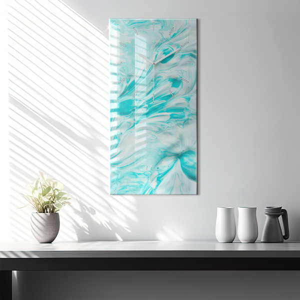 Téglalap alakú üvegóra Kék absztrakció