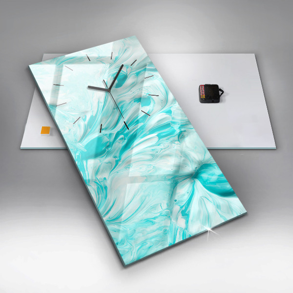 Téglalap alakú üvegóra Kék absztrakció