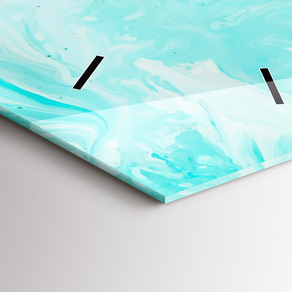 Téglalap alakú üvegóra Kék absztrakció