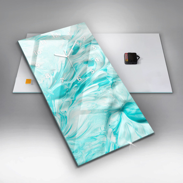 Téglalap alakú üvegóra Kék absztrakció